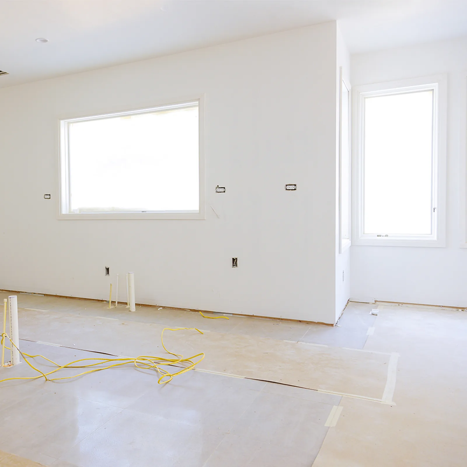 Interior drywall prep before painting